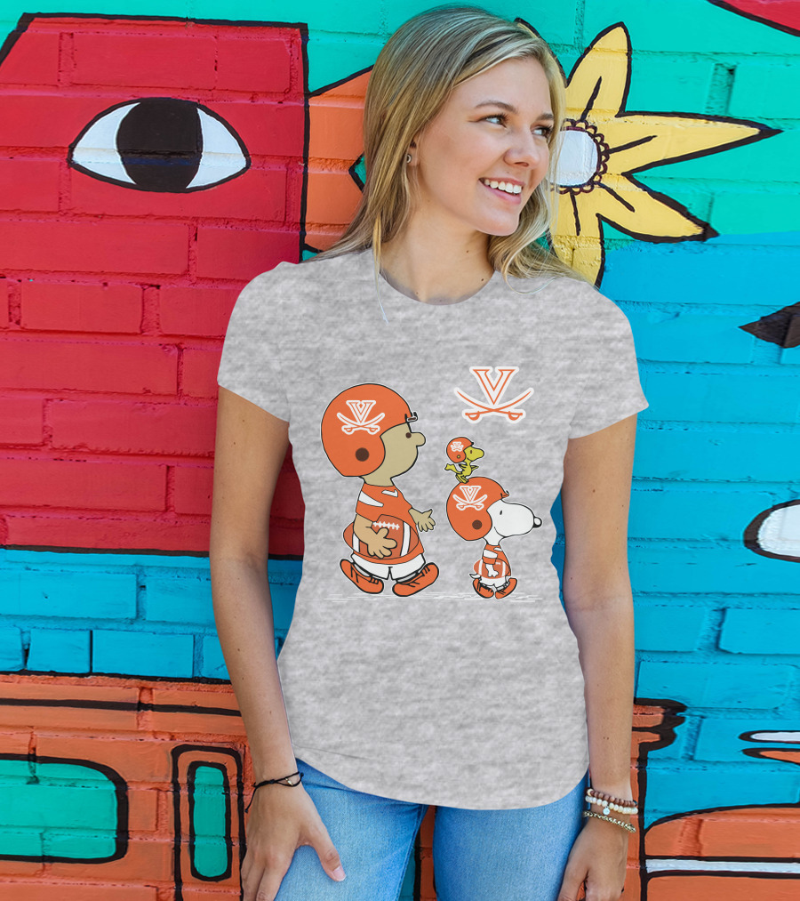 Virginia Cavaliers Snoopy Charlie Brown Football Peanuts T-Shirt