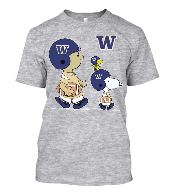 Washington Huskies Peanuts Snoopy Football Team T-Shirt