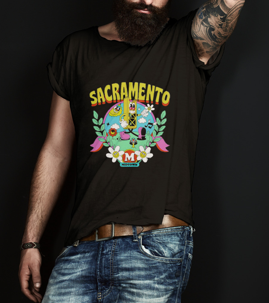 University Of Sacramento Midtown Cartoon Crest T-Shirt