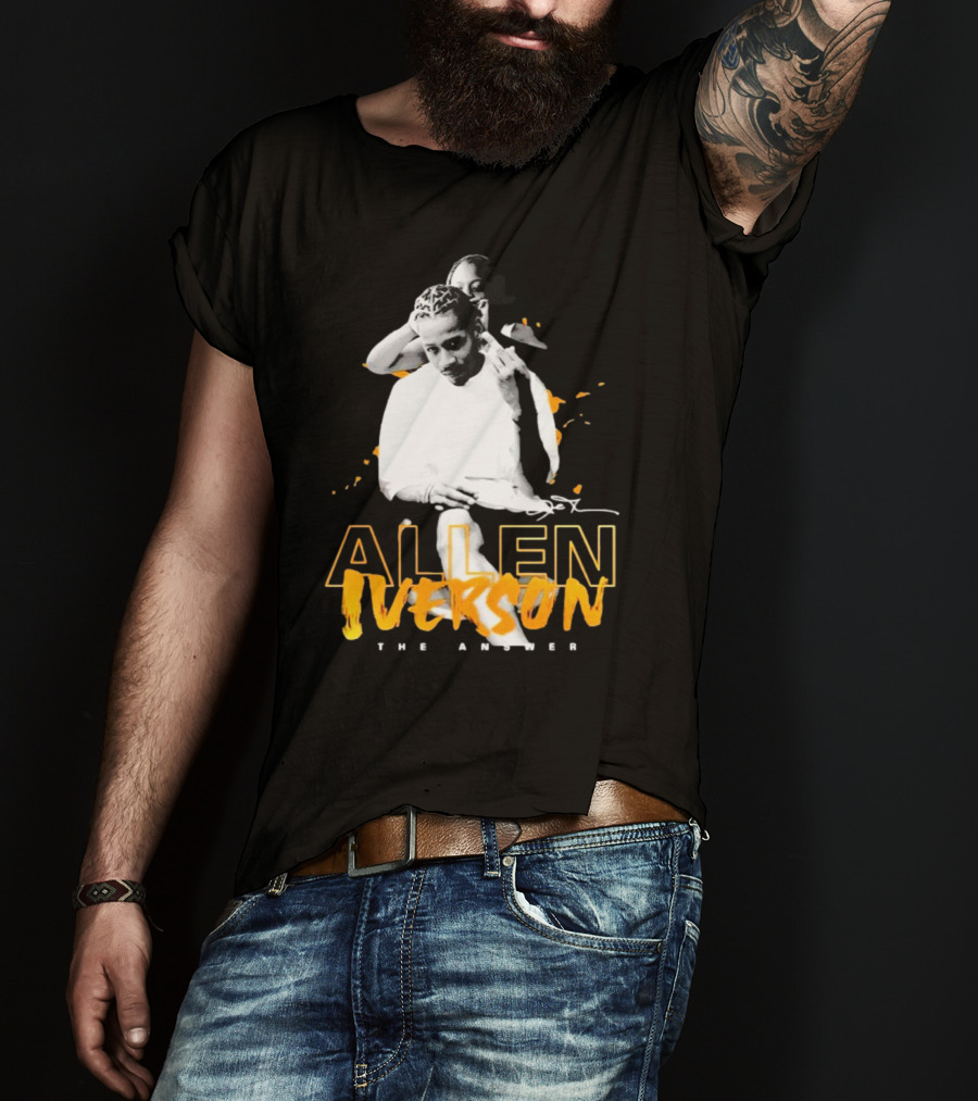 Allen Iverson The Answer Philadelphia 76ers Braided By His Mom Signature T-Shirt