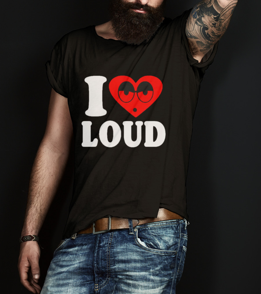 I Love Loud Heart Glasses Emoji T-Shirt