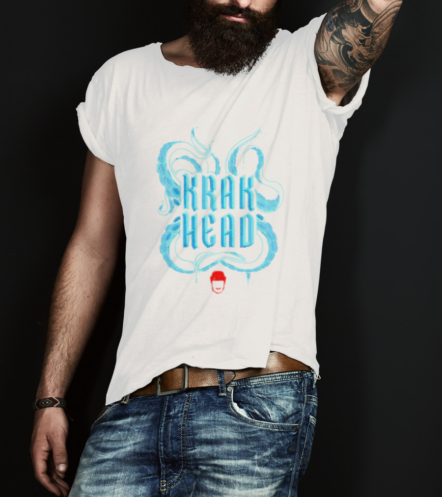 Krak Head Kraken Tentacles And Face T-Shirt