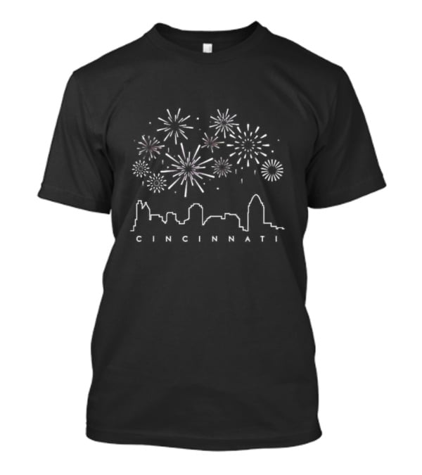 Cincinnati Skyline Fireworks T-Shirt