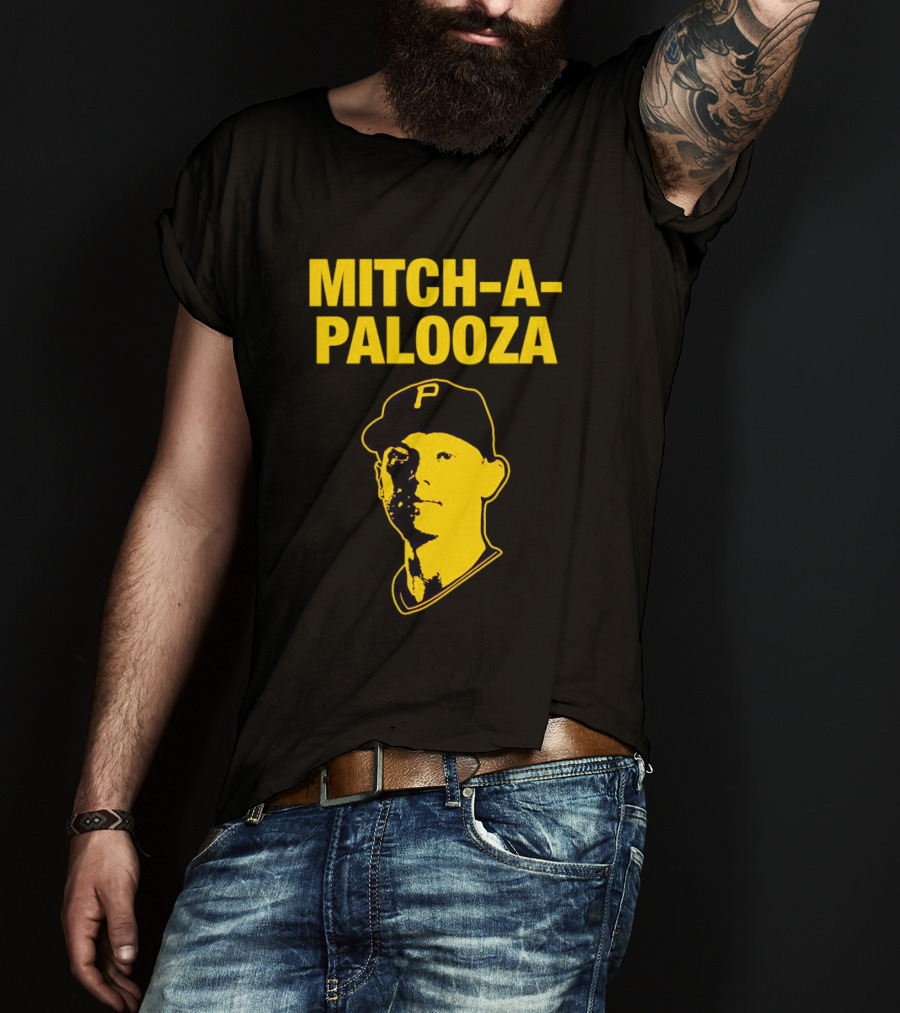 Pittsburgh Pirates Mitch-a-Palooza Bold Yellow Baseball Player T-Shirt