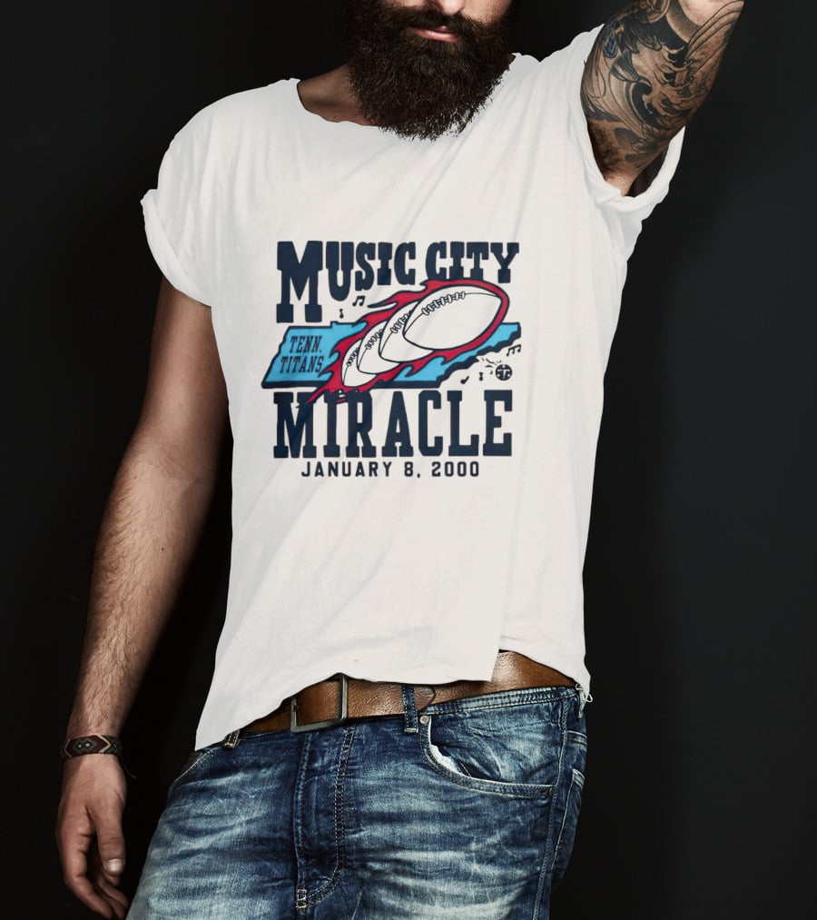 Music City Miracle Tennessee Titans January 8 2000 T-Shirt
