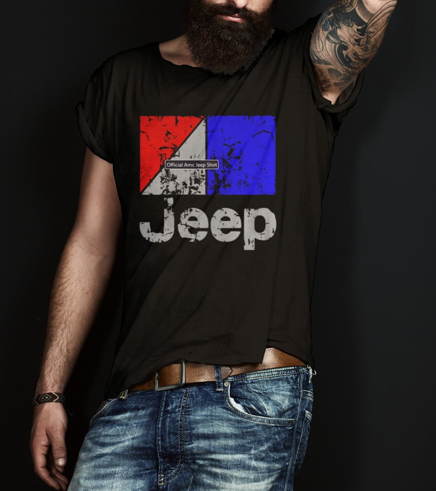AMC Jeep Red Blue T-Shirt
