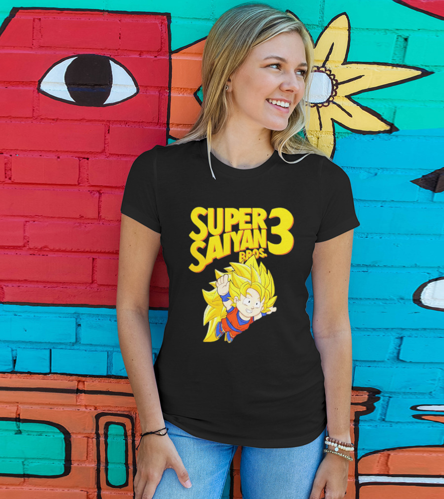 Super Saiyan 3 Bros Vintage Gaming Fusion T-Shirt