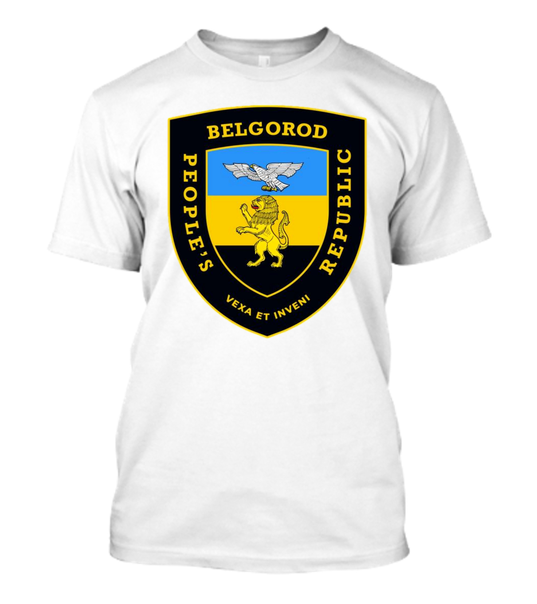 Belgorod People's Republic Emblem Vexa Et Inveni Shield Lion And Eagle Crest T-Shirt