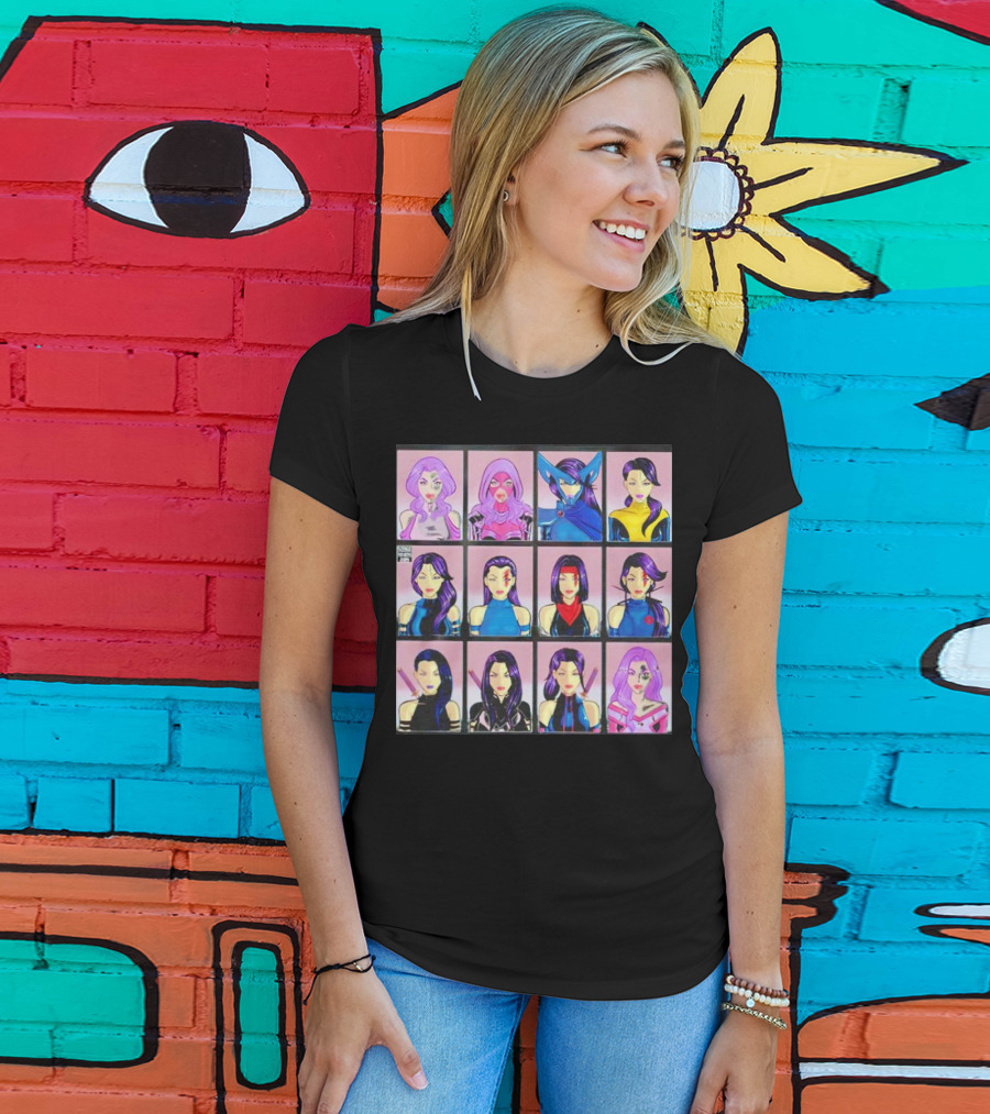 Psylocke Evolution Twelve Iconic Looks T-Shirt