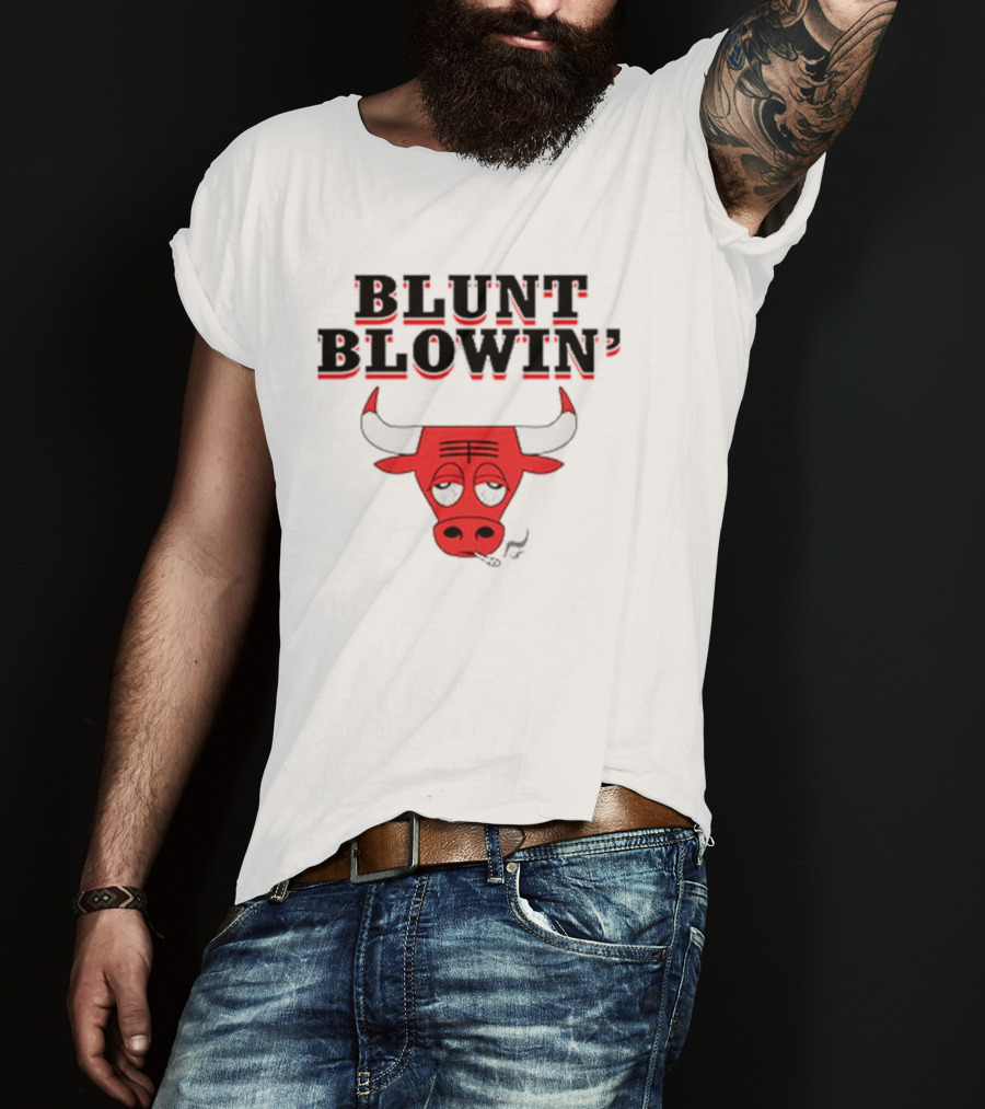 Blunt Blowin’ Bulls Smoking Red Bulls T-Shirt