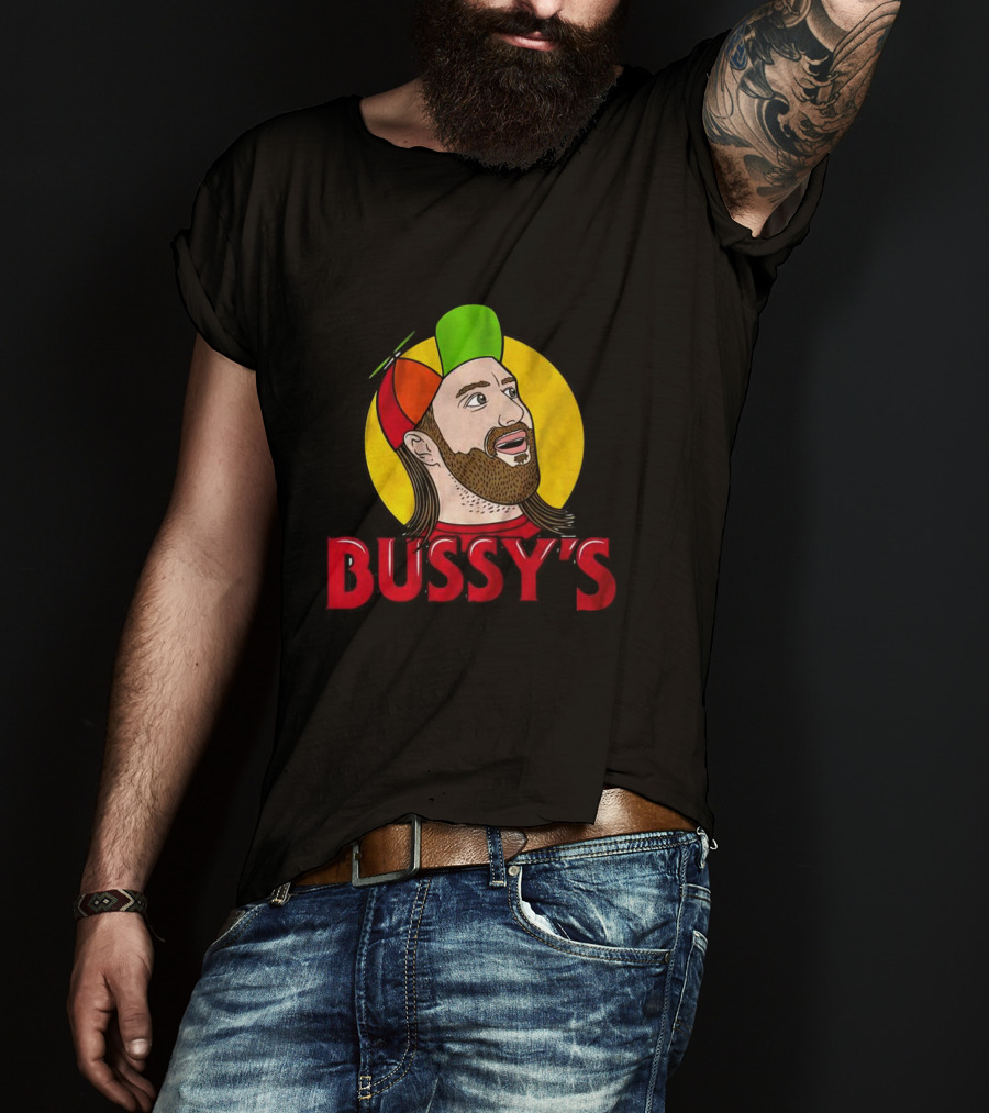 Bussy’s Multicolor Cap Cartoon Character T-Shirt