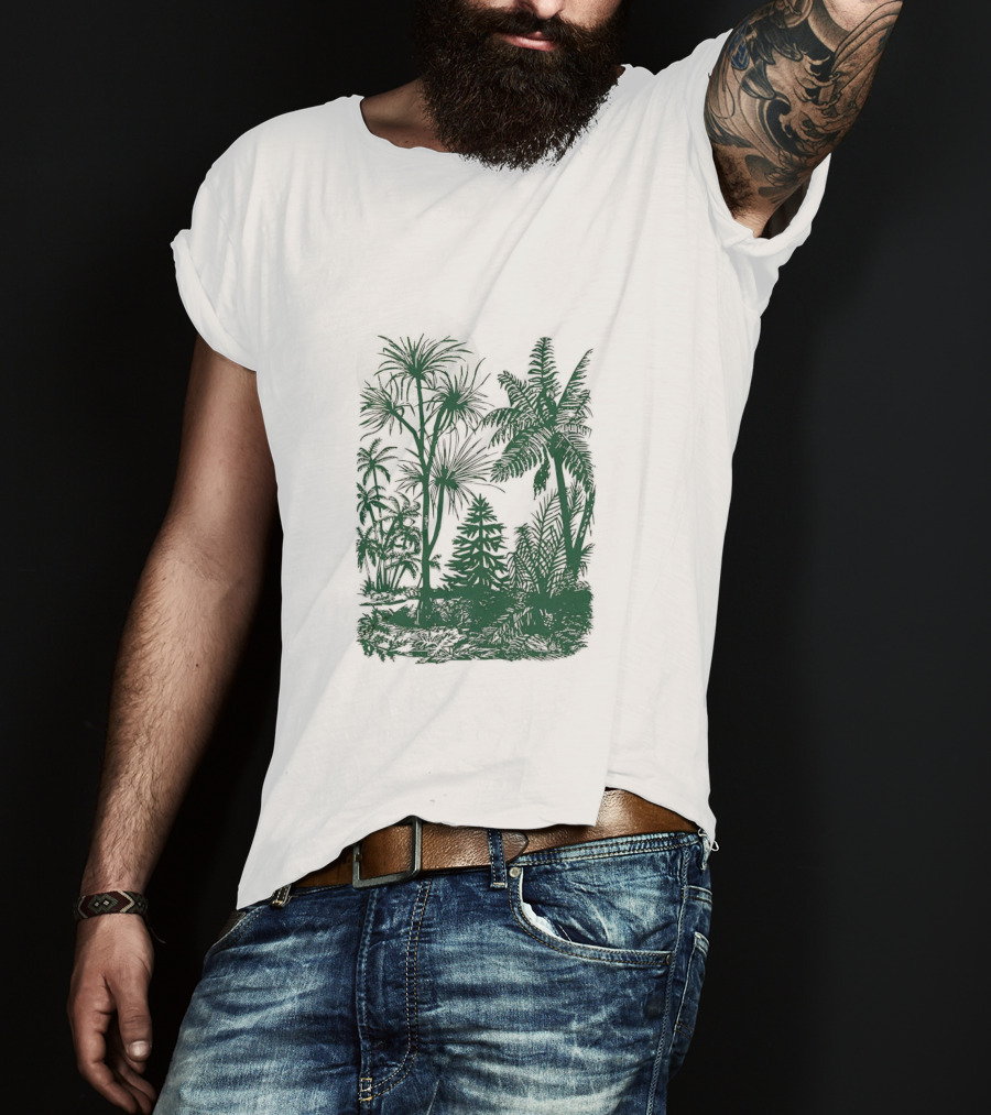 Concret Jungle Tropical Green Forest Urban Wilderness T-Shirt