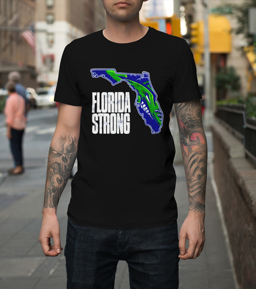 Florida Everblades Florida Strong Map T-Shirt