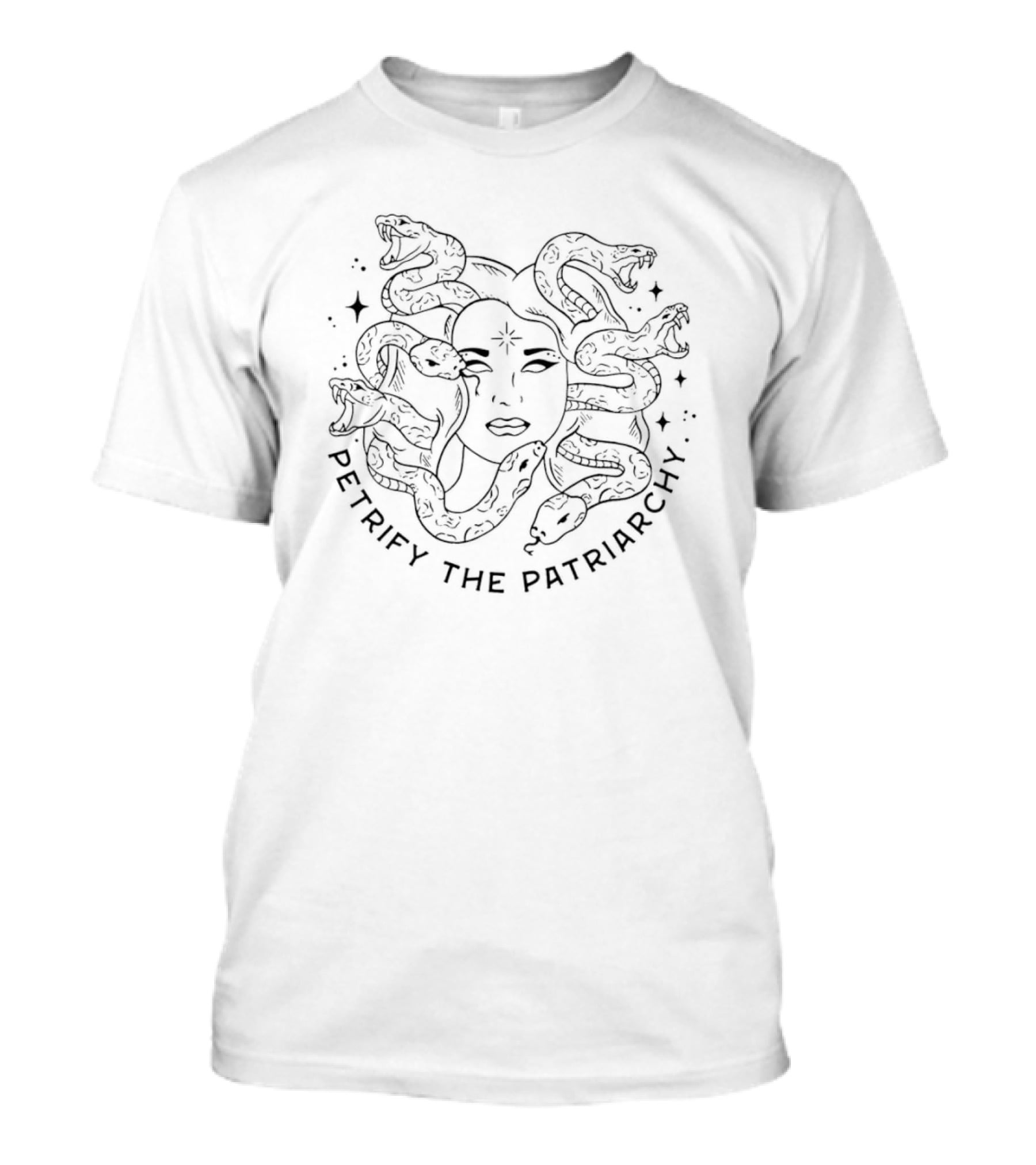 Petrify The Patriarchy Medusa Snake Hair Empowerment T-Shirt