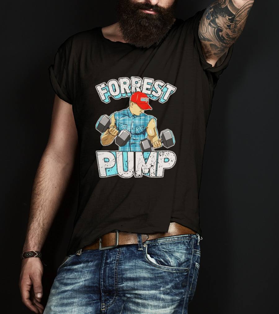 Forrest Pump Weightlifting Dumbbells Muscle Builder T-Shirt