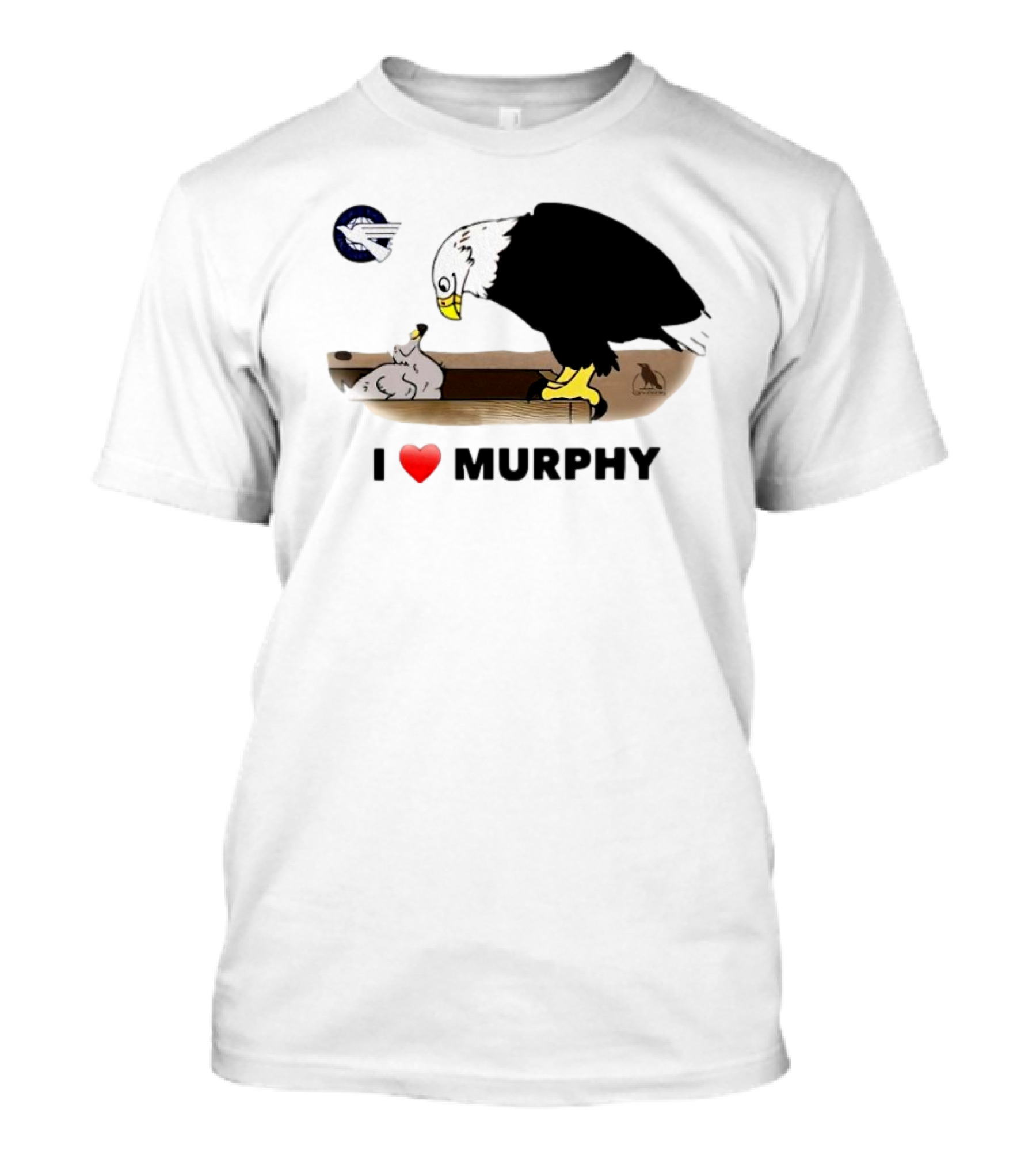 Eagle I Love Murphy Heart Symbol With Nest And Stork T-Shirt