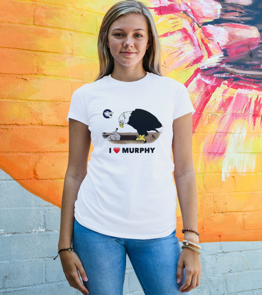 Eagle I Love Murphy Heart Symbol With Nest And Stork T-Shirt