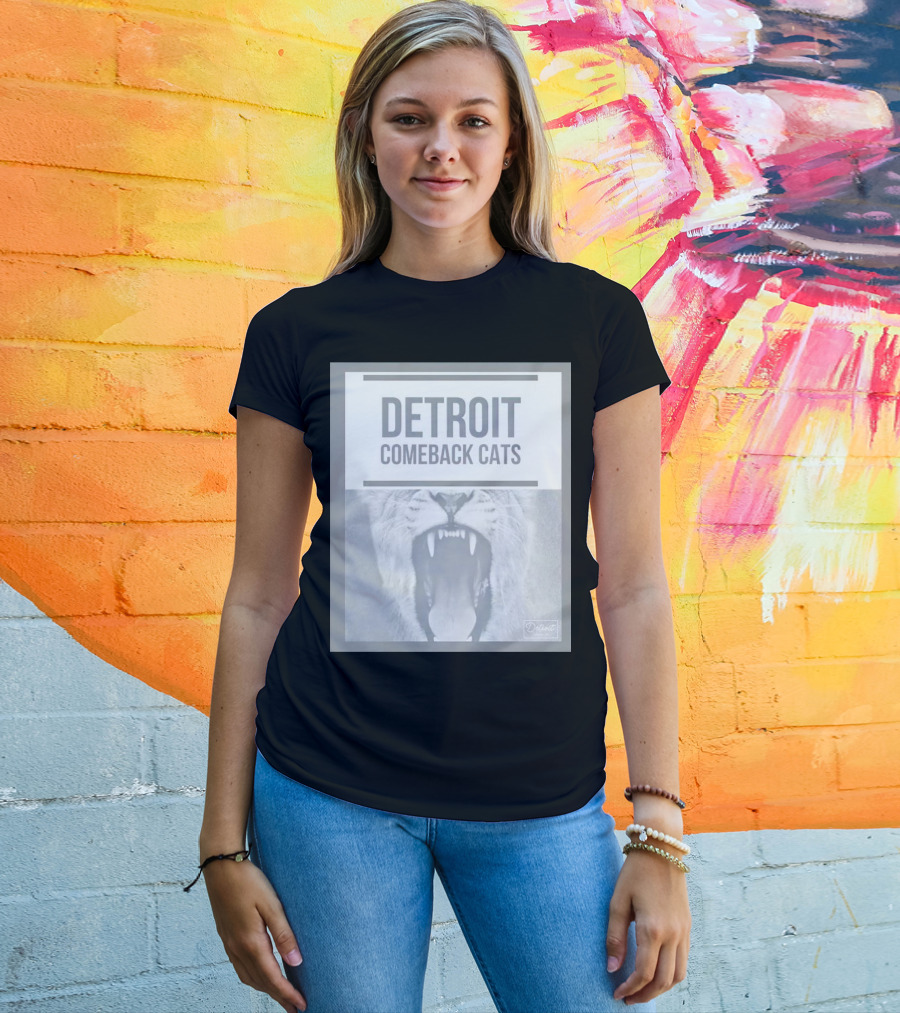 Detroit Comeback Cats Roaring Lion T-Shirt
