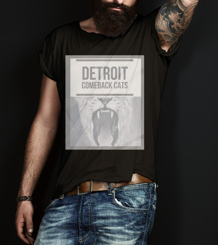 Detroit Comeback Cats Roaring Lion T-Shirt