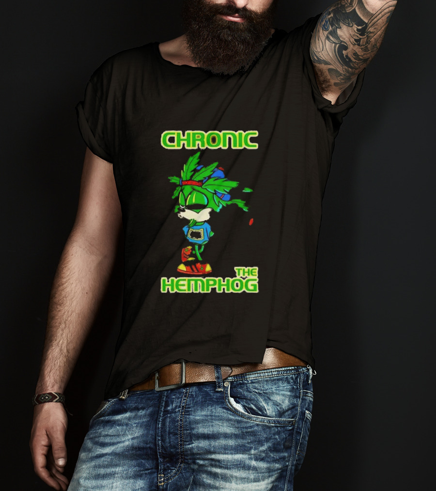 Chronic The Hemphog Weed Parody With Leafy Character T-Shirt