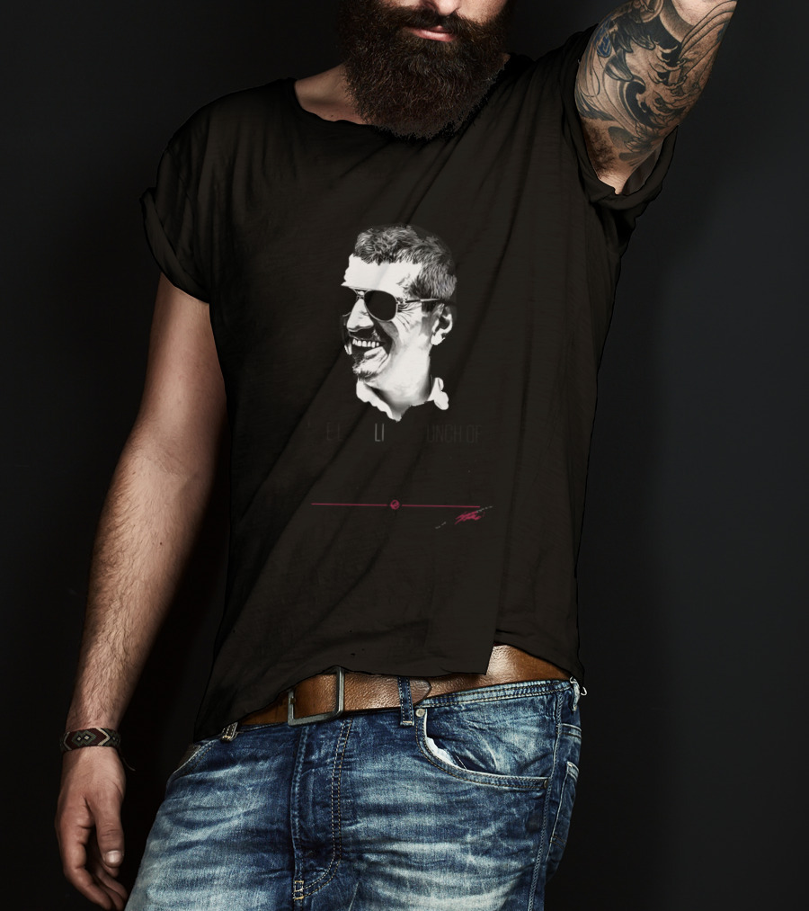 Guenther Steiner We Look Like A Bunch Of Legends Black And White Portrait With Sunglasses T-Shirt