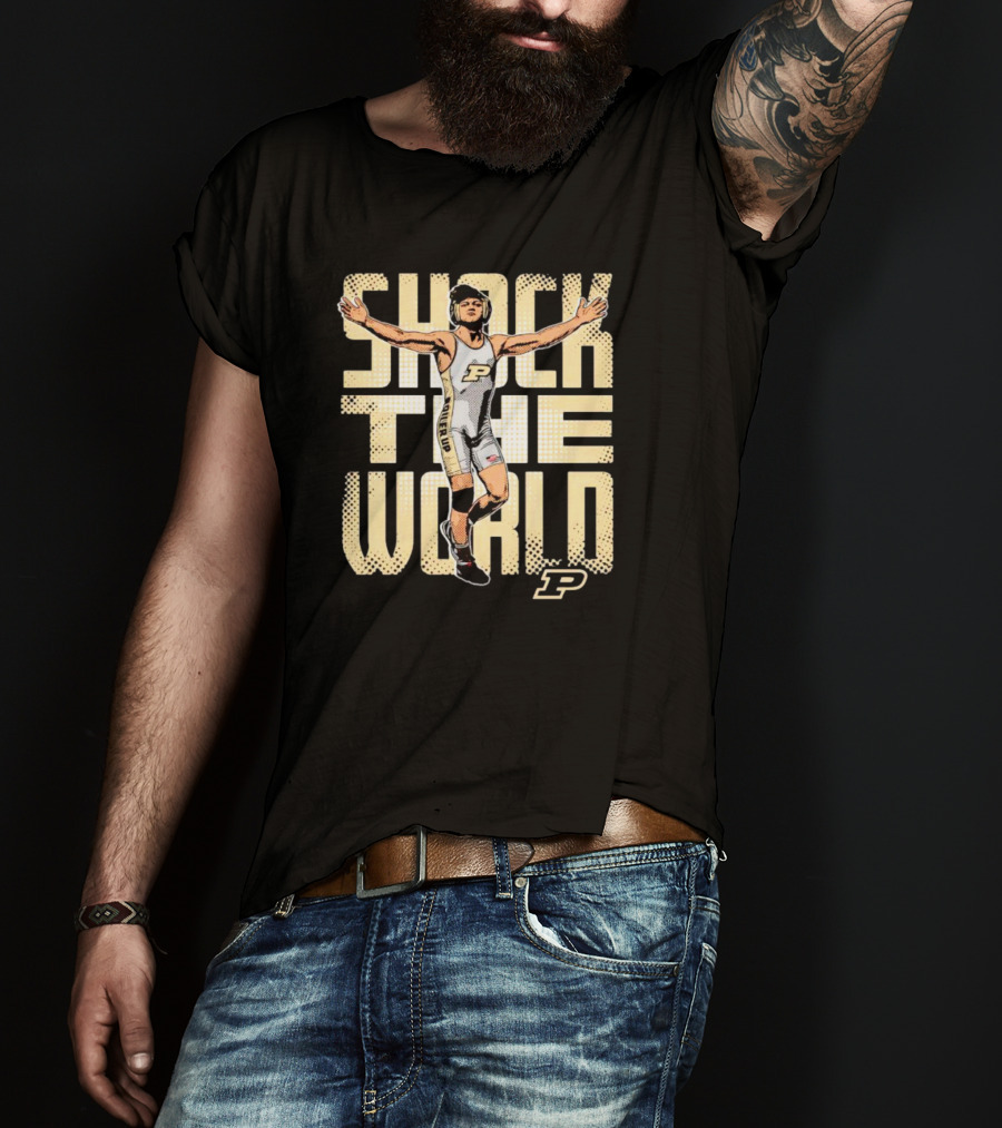 Shock The World Matt Ramos Wrestler Purdue University Boilermakers T-Shirt
