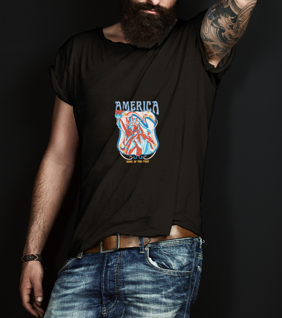 America Home Of The Free Statue Of Liberty MAGA T-Shirt