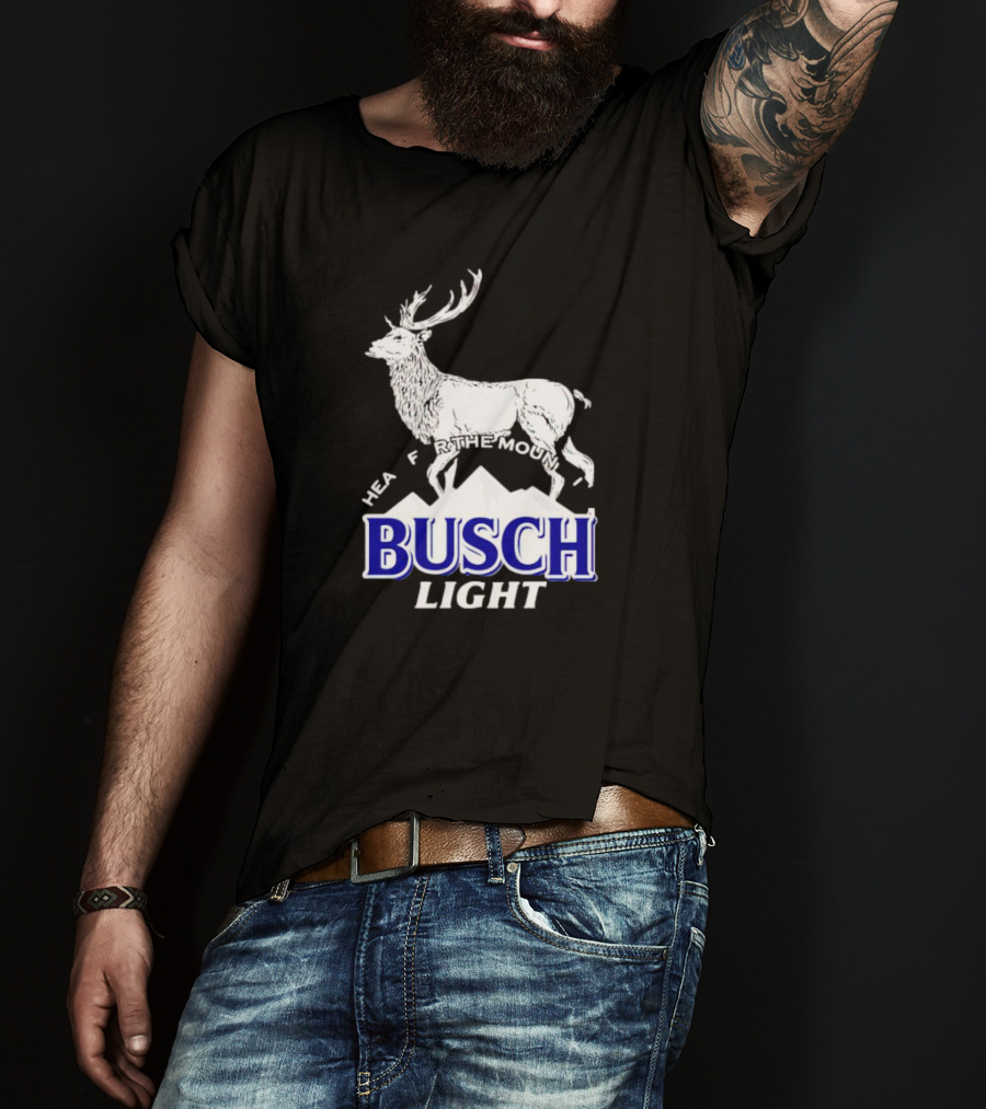 Busch Light Head For The Mountains Deer And Peaks T-Shirt
