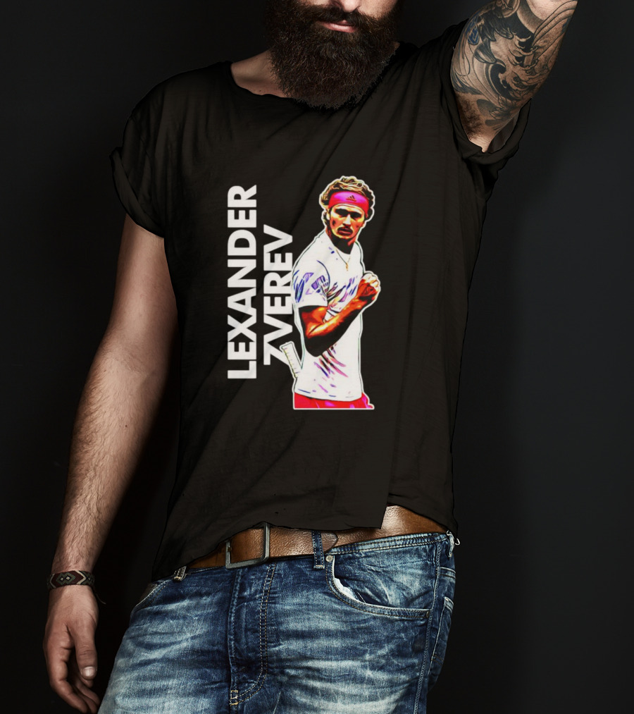 Alexander Zverev Tennis Player Vibrant Action Image T-Shirt