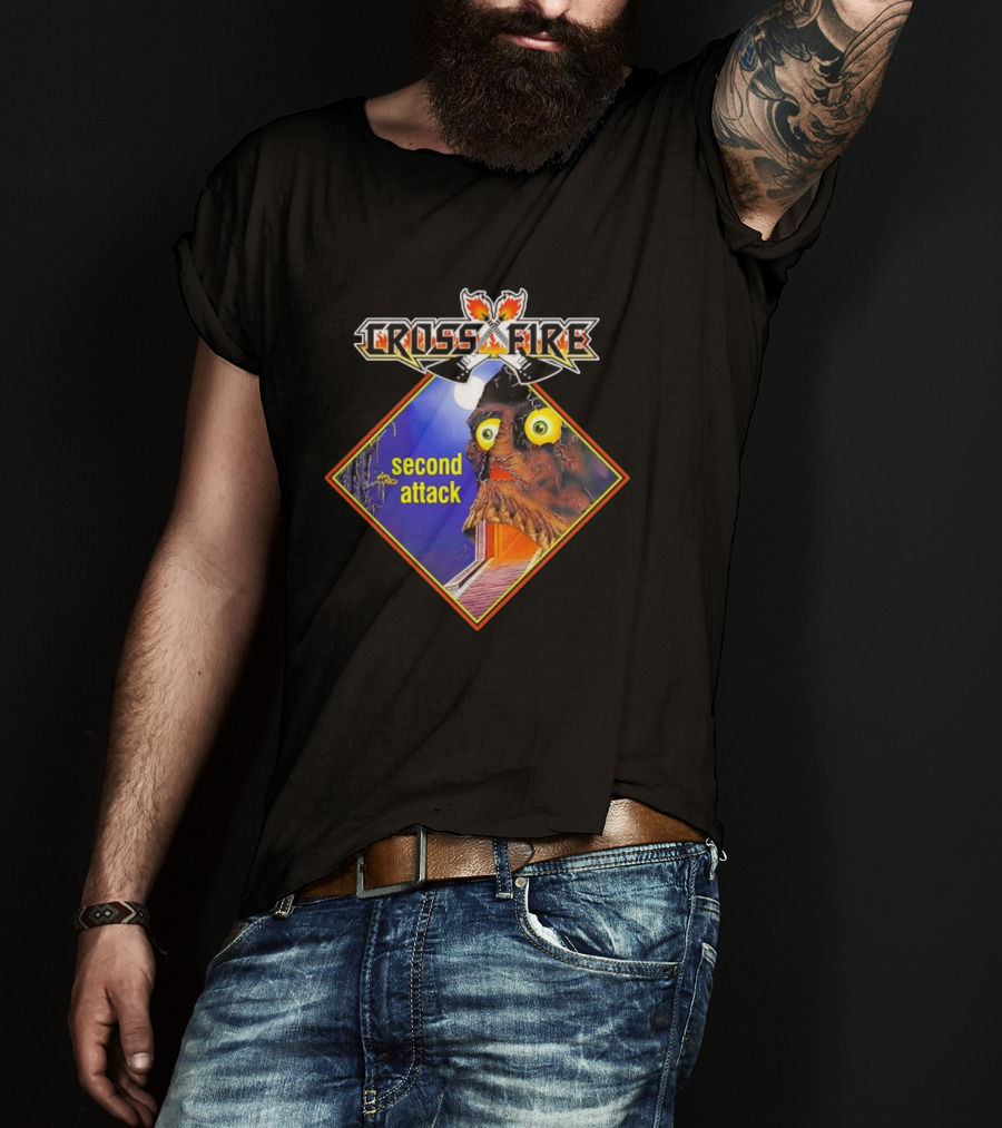 Crossfire Second Attack Monster Face With Yellow Eyes T-Shirt