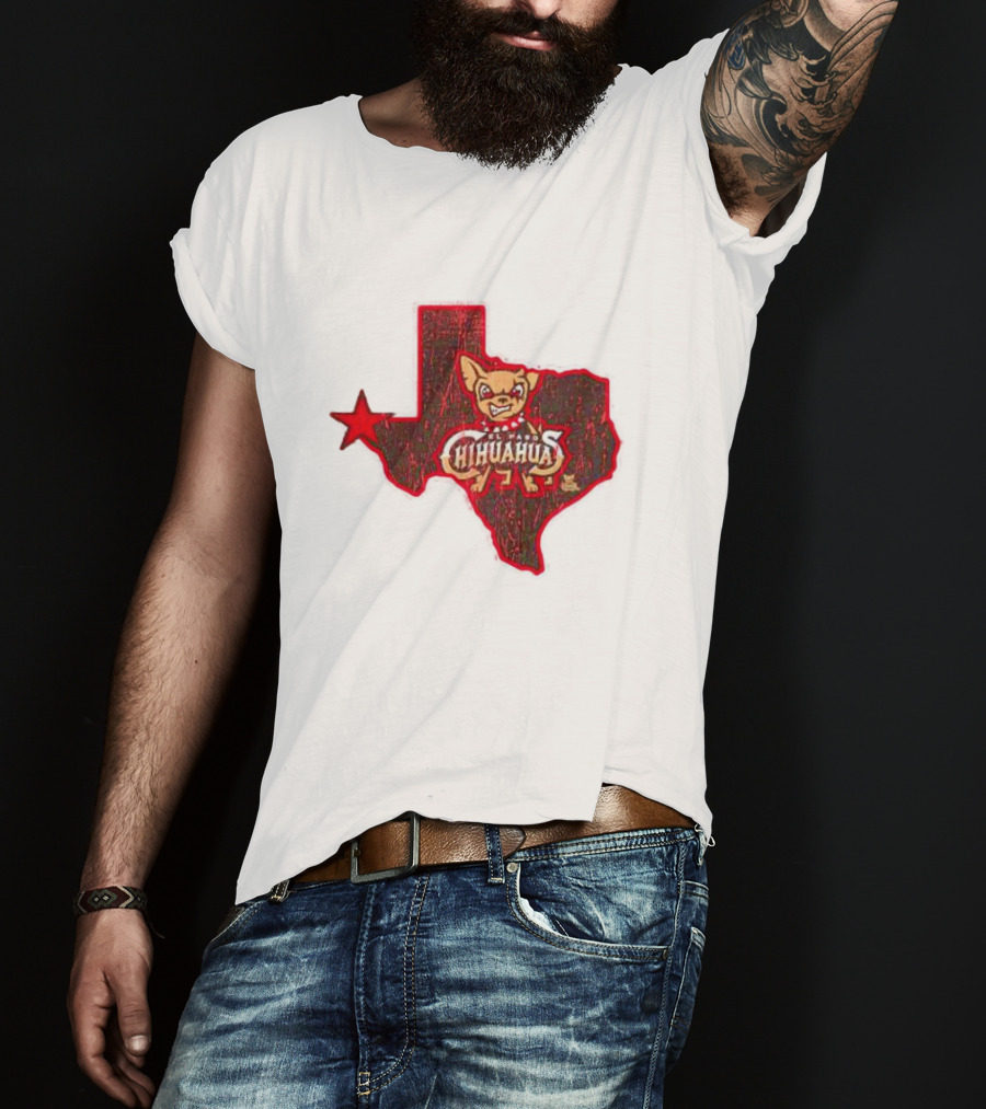 El Paso Chihuahuas Texas Map Star T-Shirt