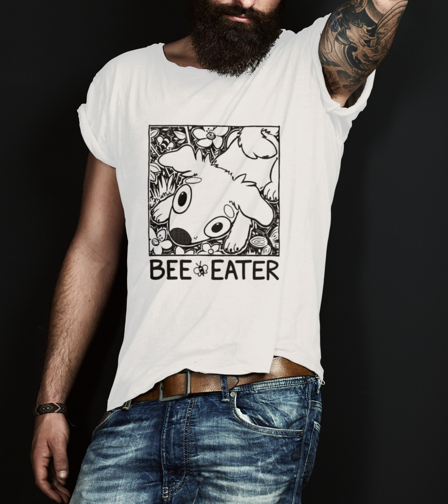 Bee Eater Puppy In Flower Garden T-Shirt
