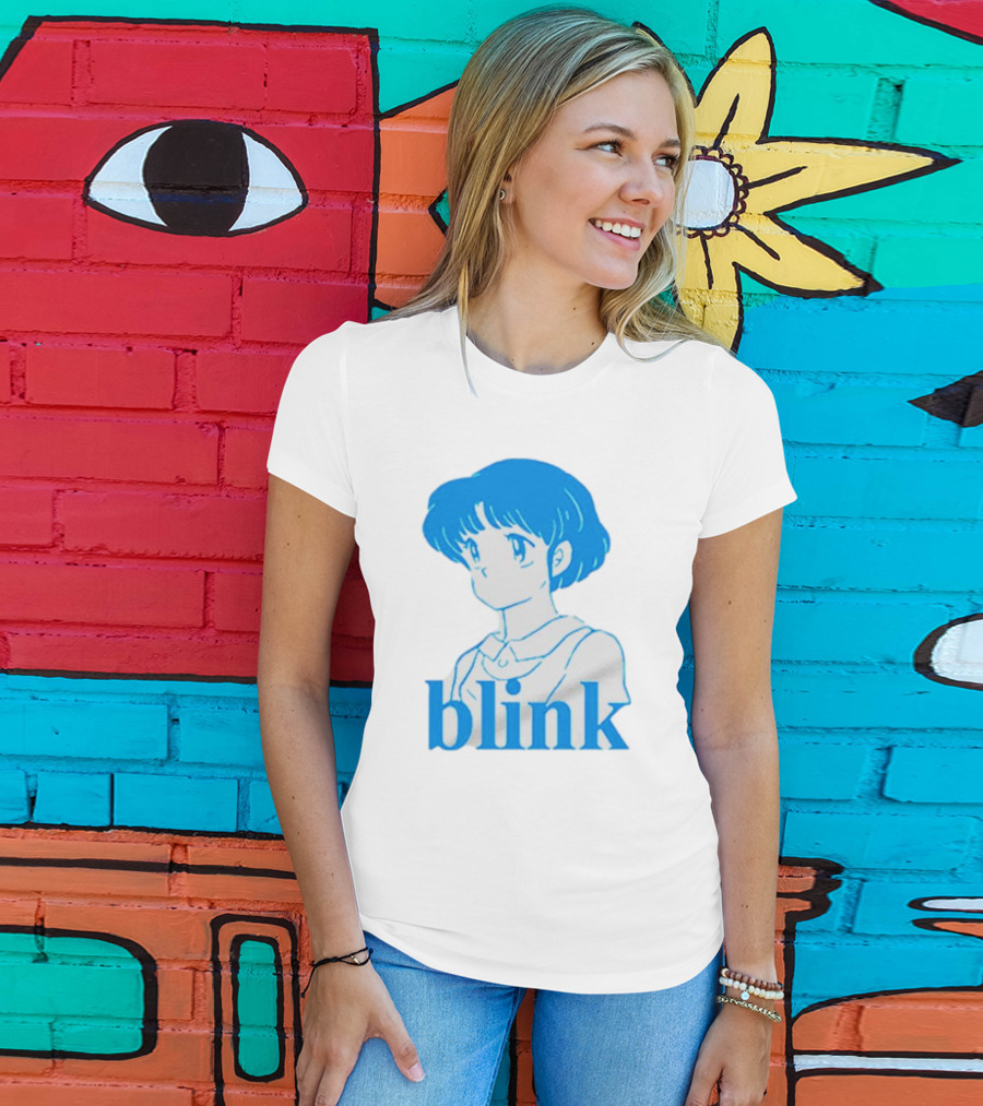 Blink Anime Girl Blue T-Shirt