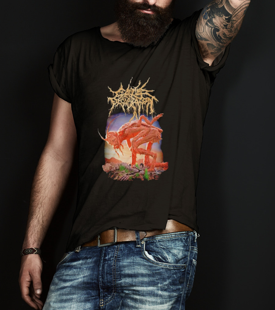 Cattle Decapitation Terrasite Alien Insect Creature Surreal Landscape T-Shirt