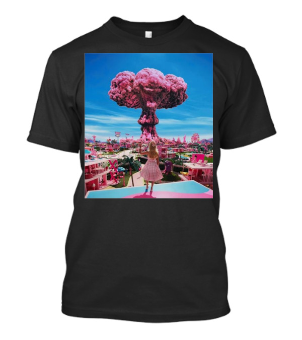 Barbie Oppenheimer Pink Explosion Fantasy Scene T-Shirt