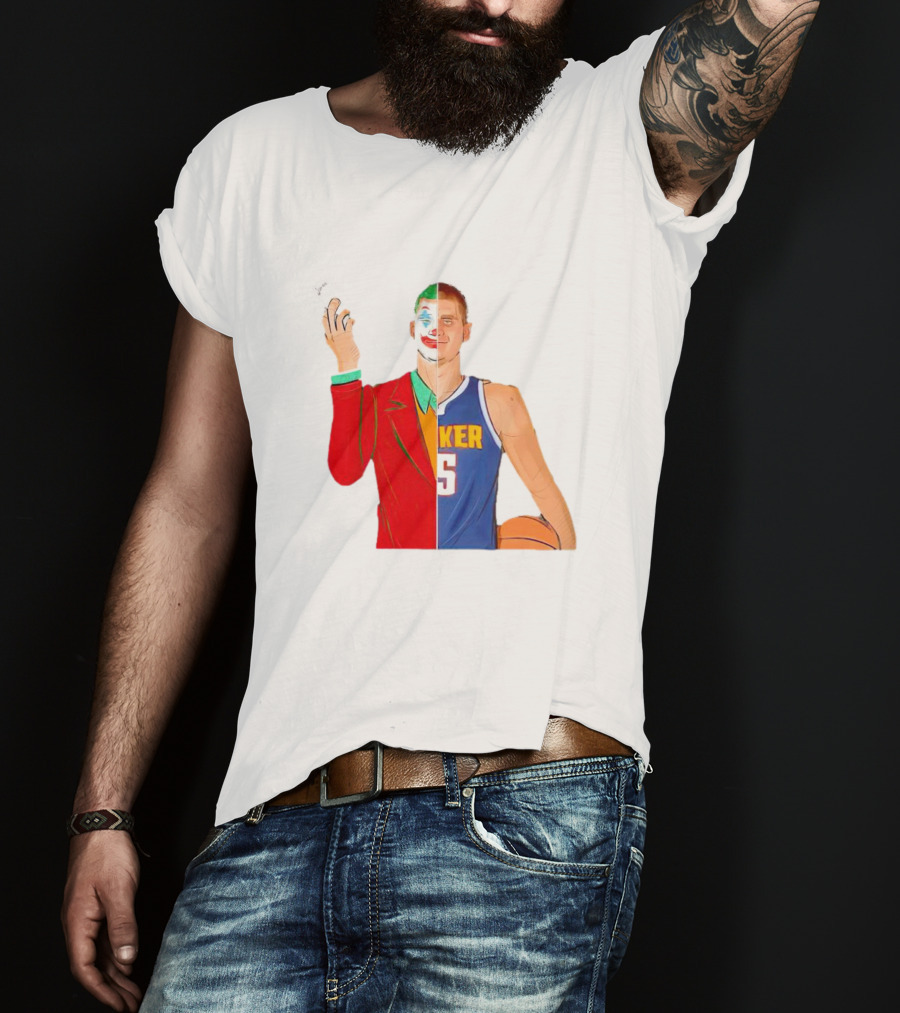 Nikola Jokic The Joker Dual Basketball Character T-Shirt