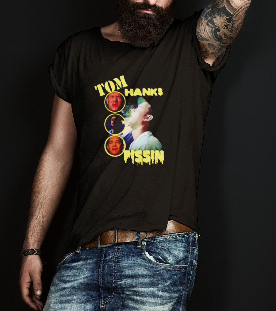 Tom Hanks Pissin Spitting Circle Photos T-Shirt