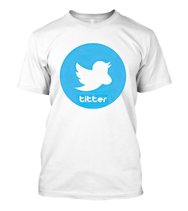 Titter Parody Blue Circle Tit Bird T-Shirt