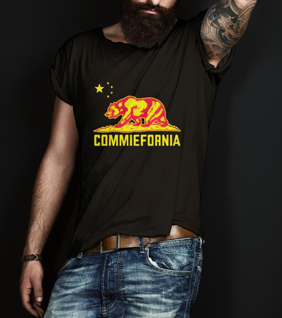Commiefornia Red Bear Star California Republic T-Shirt