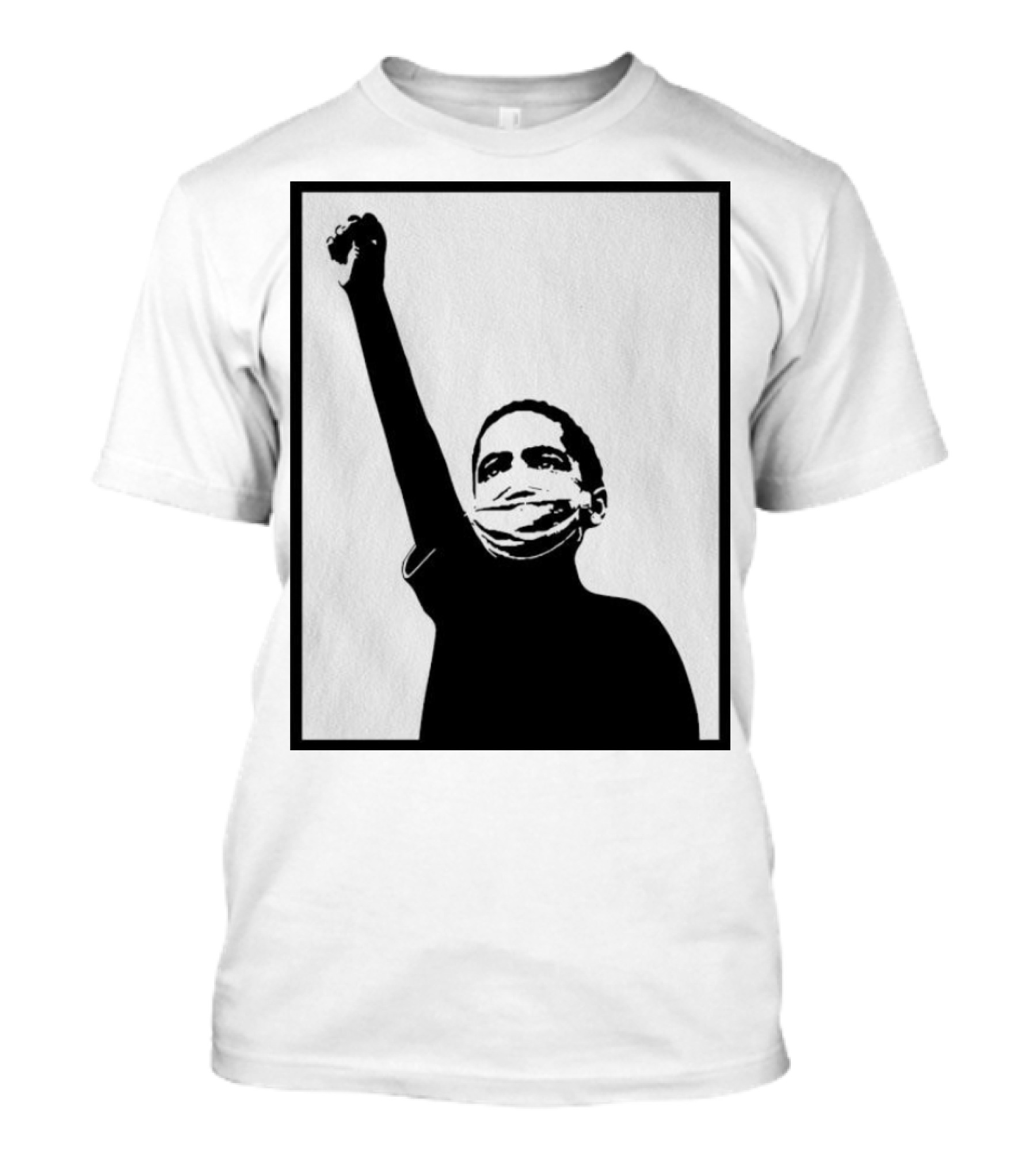 A Million Strong Masked Silhouette Raising Fist T-Shirt