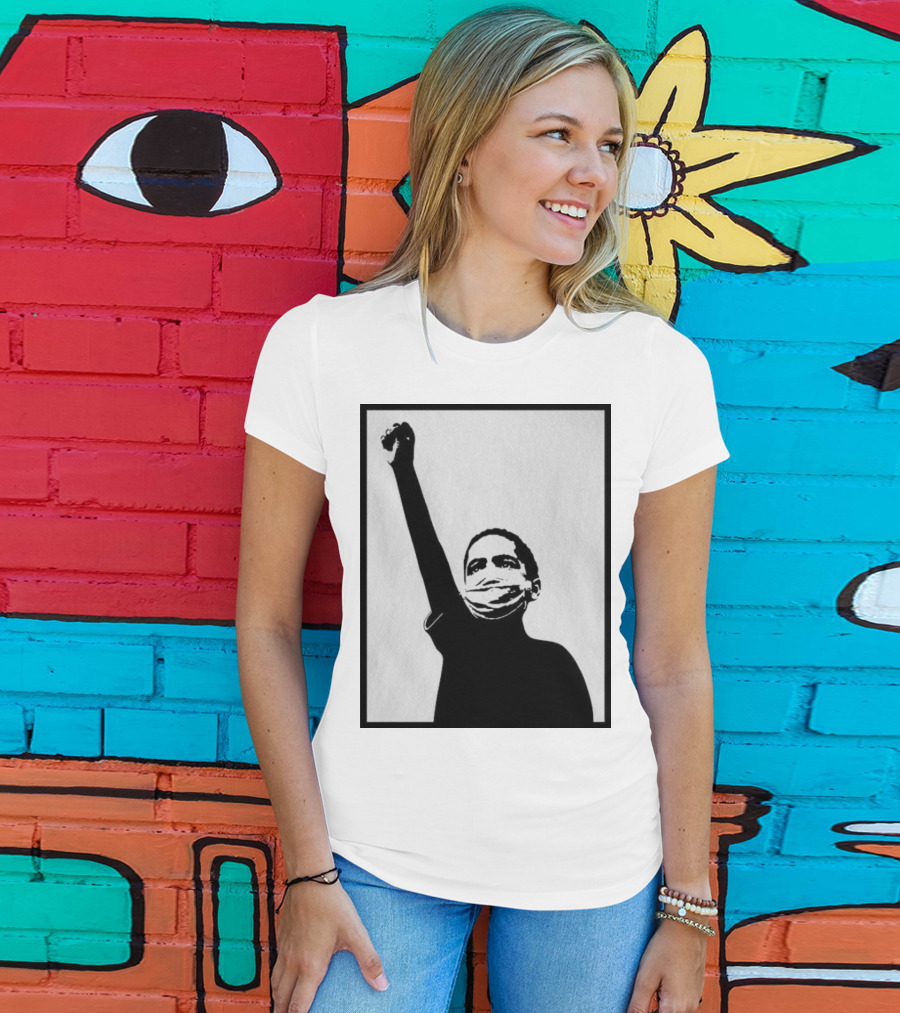 A Million Strong Masked Silhouette Raising Fist T-Shirt