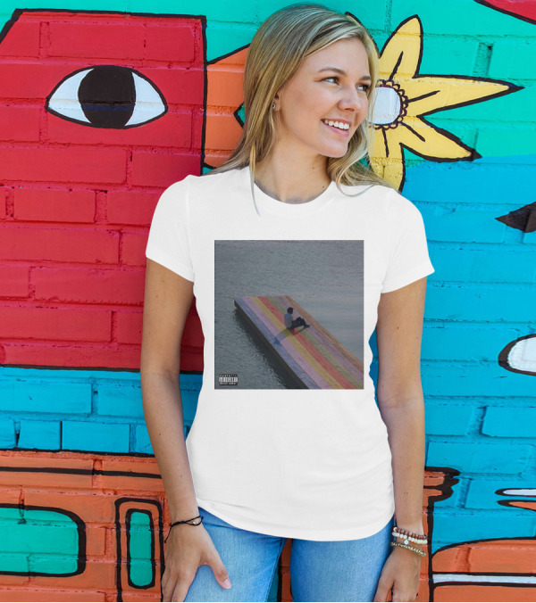 Baby Keem The Melodic Blue Album Cover Sitting On Colorful Dock In Water T-Shirt