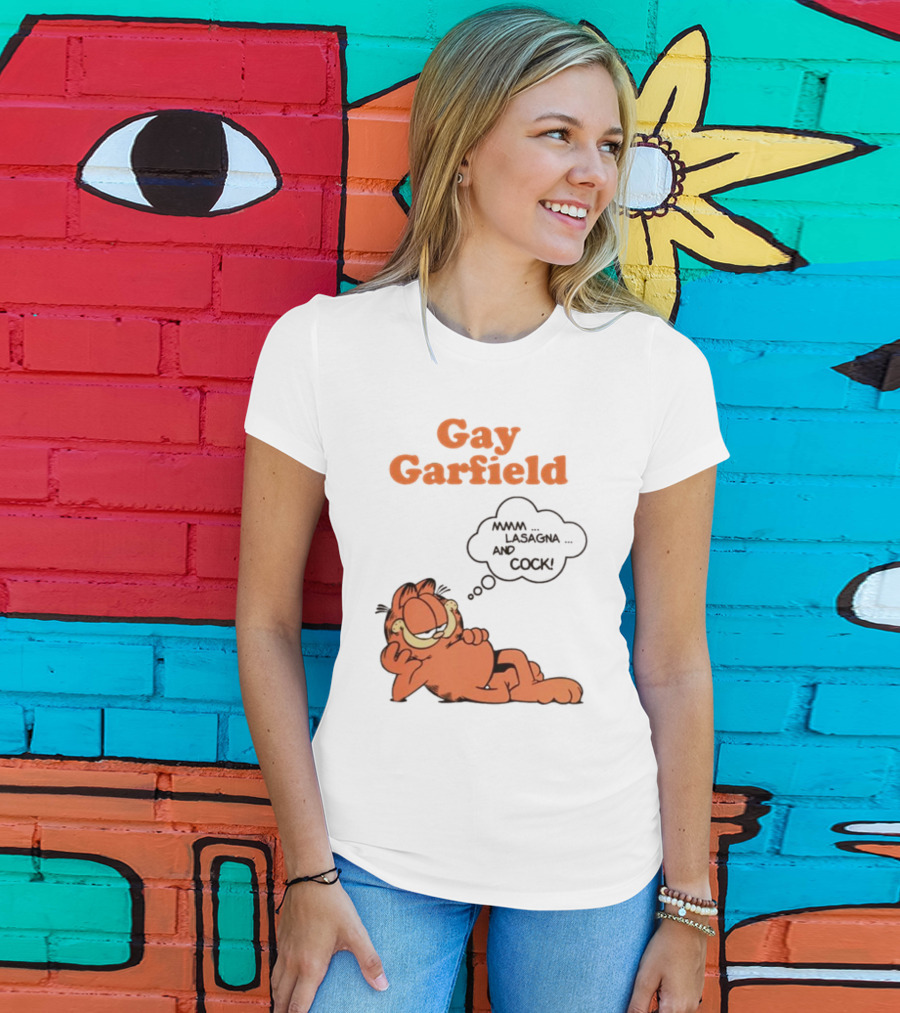 Gay Garfield Lasagna Meme T-Shirt