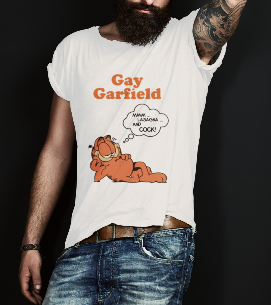 Gay Garfield Lasagna Meme T-Shirt
