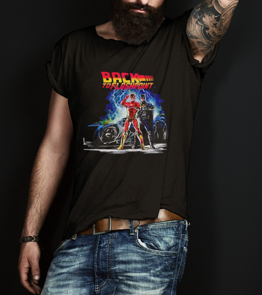 Back To Flashpoint Lightning Duo And Time Travel Car T-Shirt