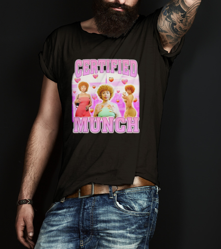 Certified Munch Pink Heart Bootleg Aesthetic Trio T-Shirt