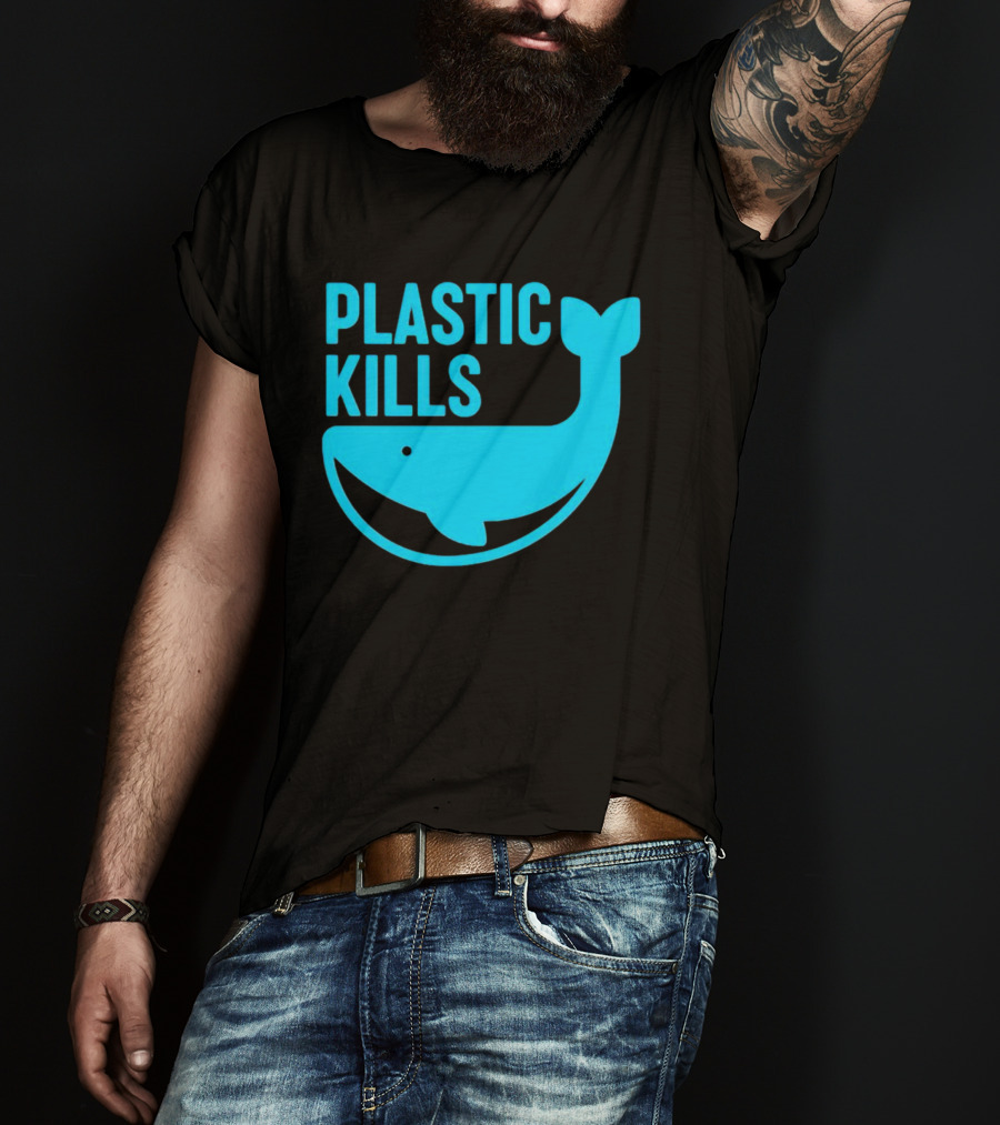 Plastic Kills Whale Conservation Message T-Shirt