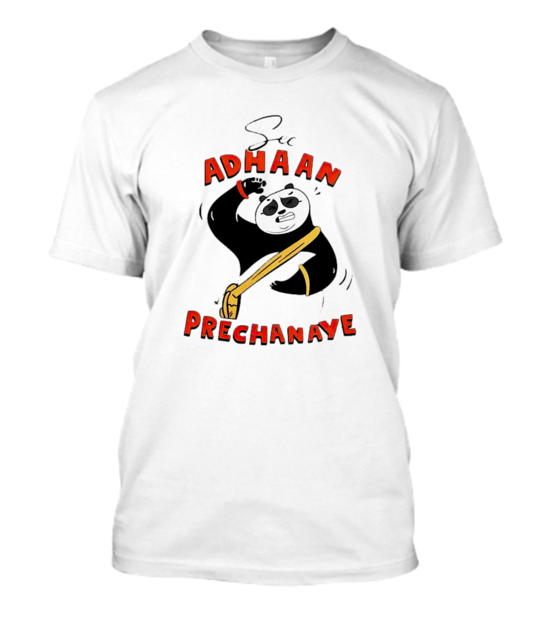 Panda See Adhaan Prechanaiye Kung Fu Pose T-Shirt