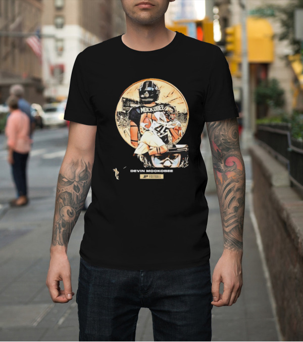 Shirt: Purdue Football Devin Mockobee Collage with Player T-Shirt Purdue Football Devin Mockobee Collage with Player T-Shirt