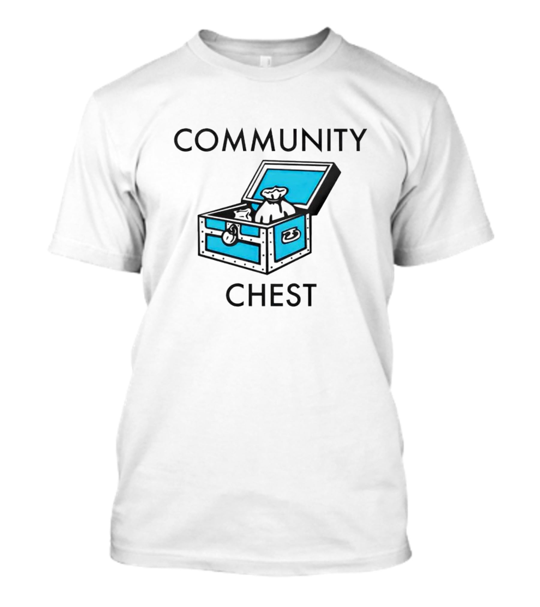 Community Chest Monopoly Icon Blue Treasure Box T-Shirt